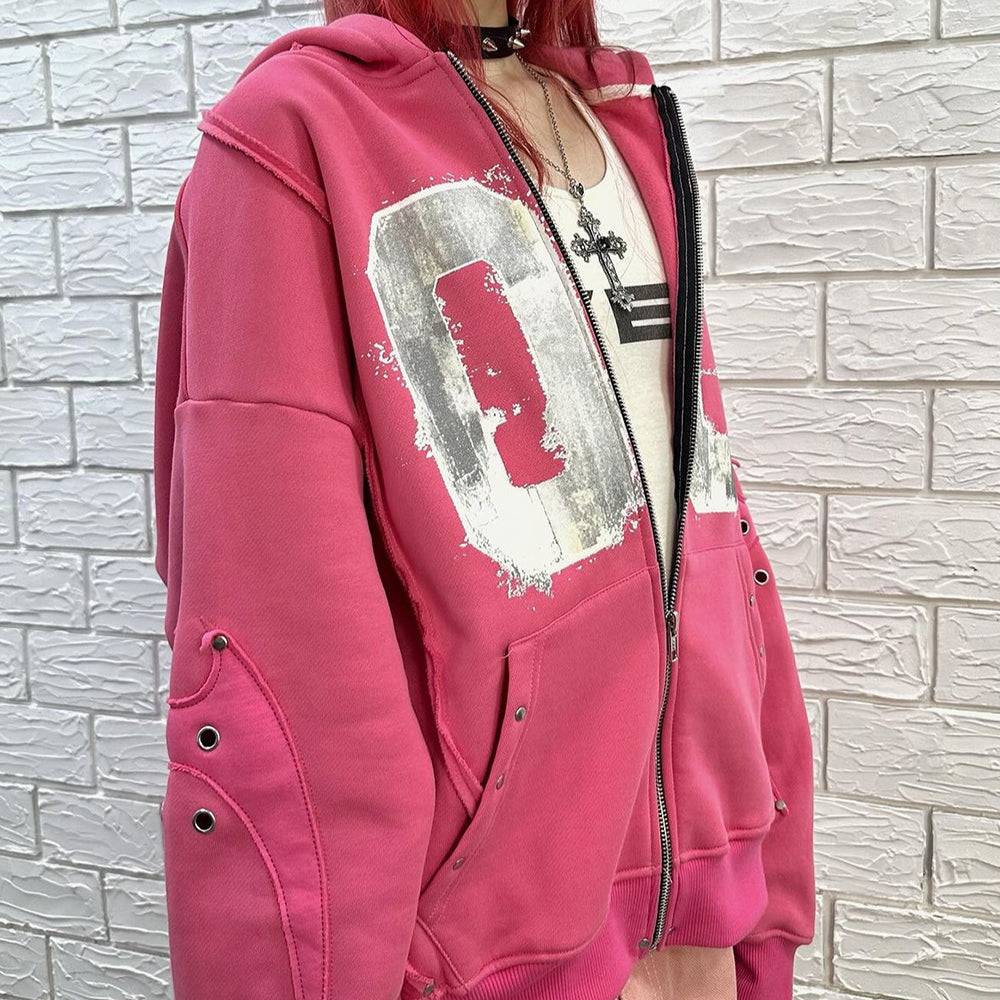 COZY WORLDWIDE Sweaters 00 Knight Club Zip Hoodie Pink
