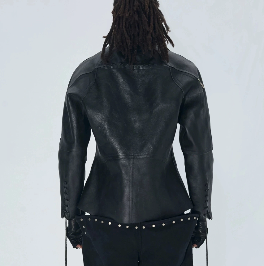 Fourth3ex 25SS Medieval corset leather jacket