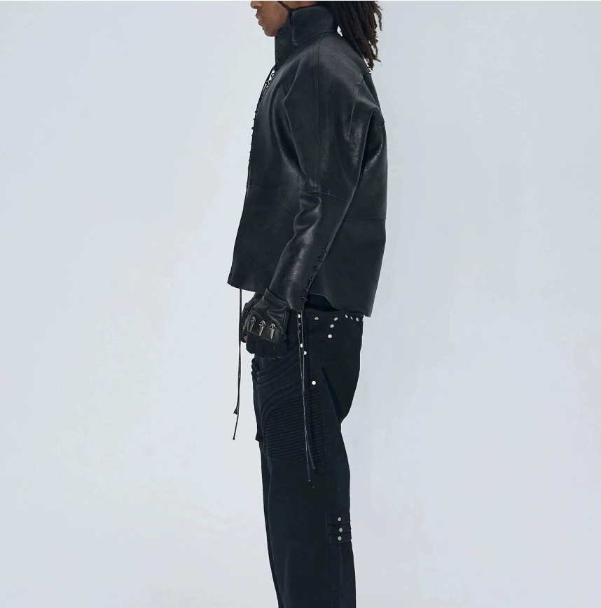 Fourth3ex 25SS Medieval corset leather jacket