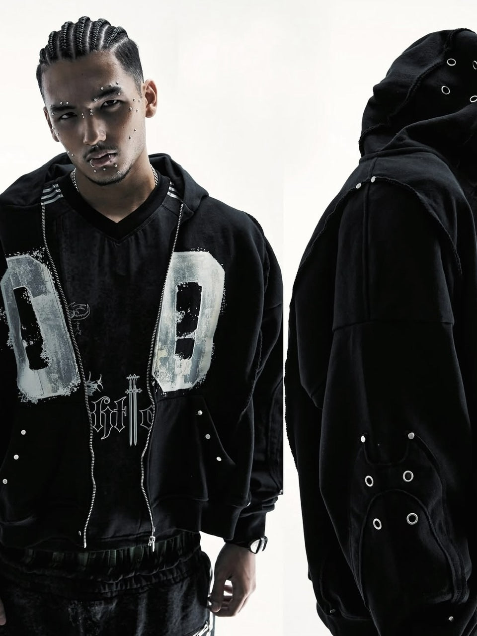 COZY WORLDWIDE Sweaters 00 Knight Club Zip Hoodie Black