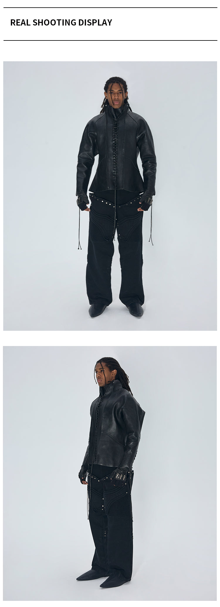 Fourth3ex 25SS Medieval corset leather jacket