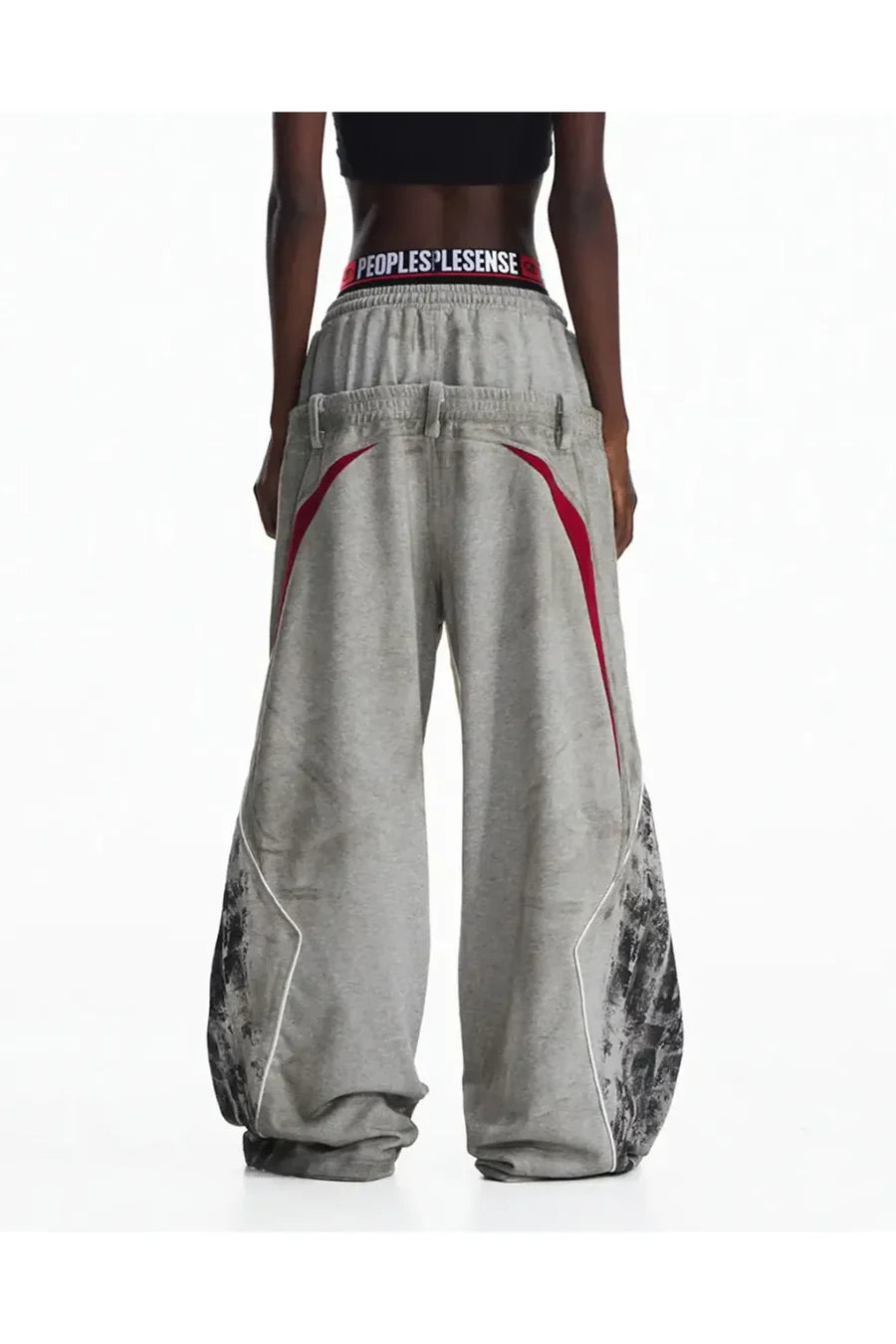 Contrasting Double Waistband Sweatpants