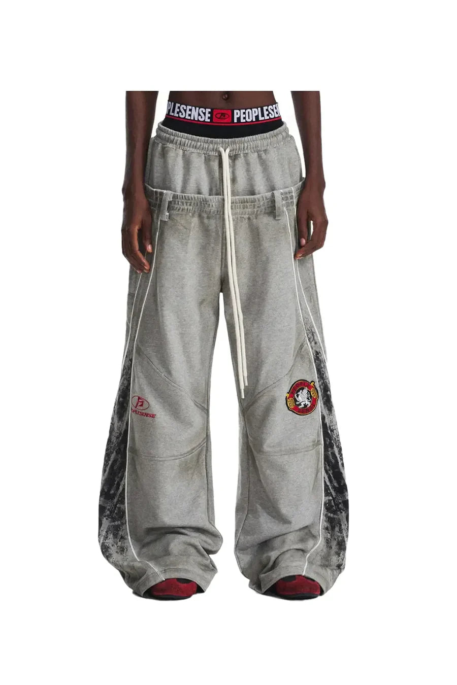 Contrasting Double Waistband Sweatpants