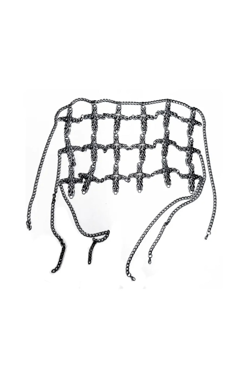 Cross Silver Metal Multi Hardwear