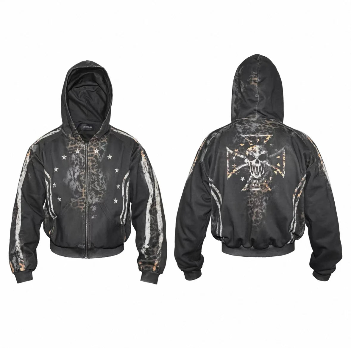 LOSECONTROLEDGE Zip Hoodie&Pants Set Up