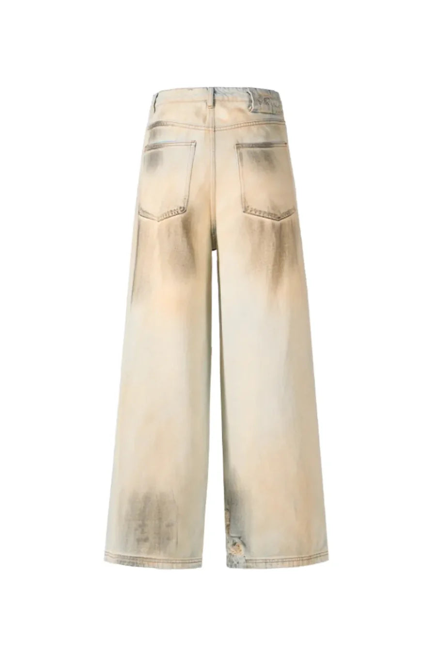 Mud Dye Ripped Jeans