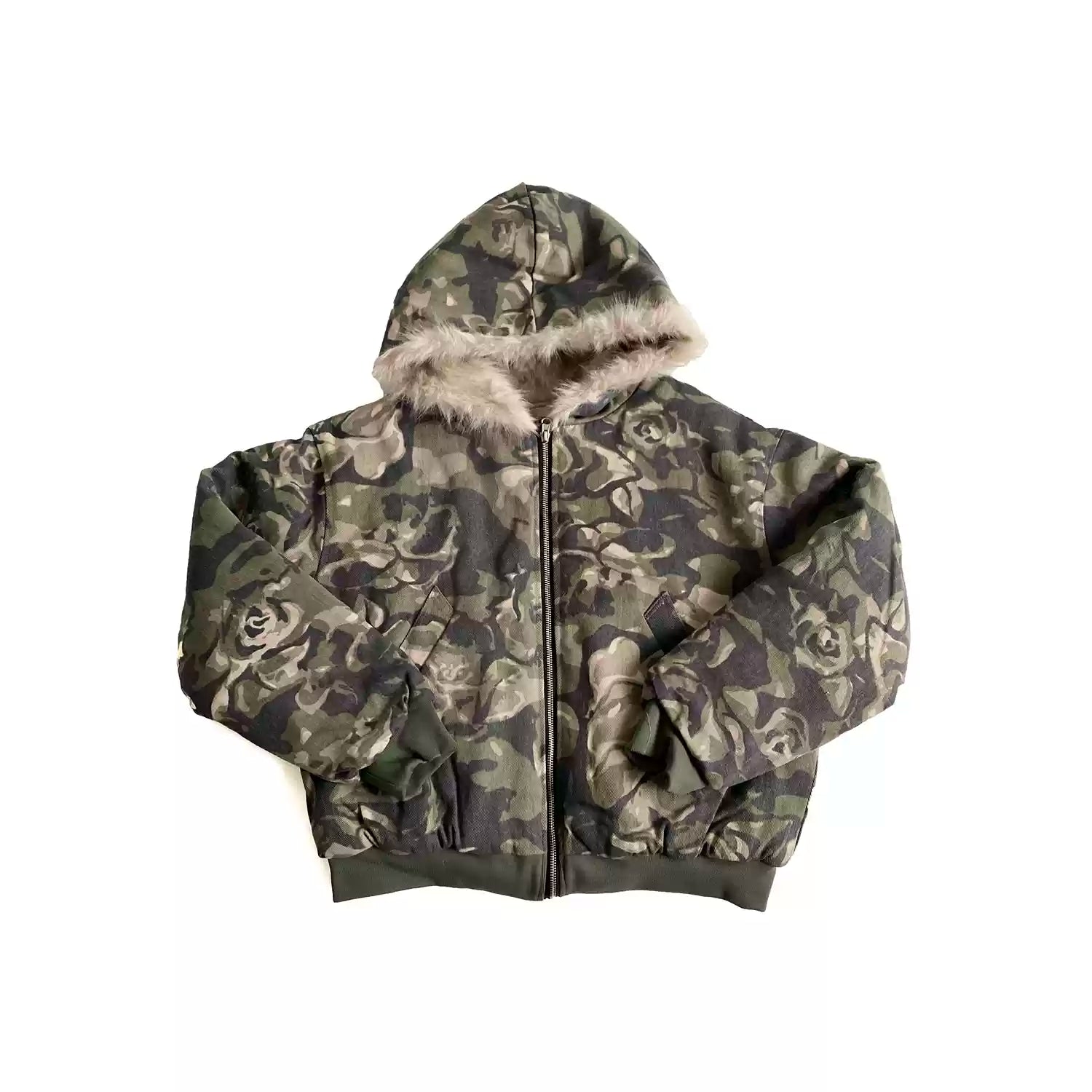 【MICHINNYON】camouflage hoodie jacket