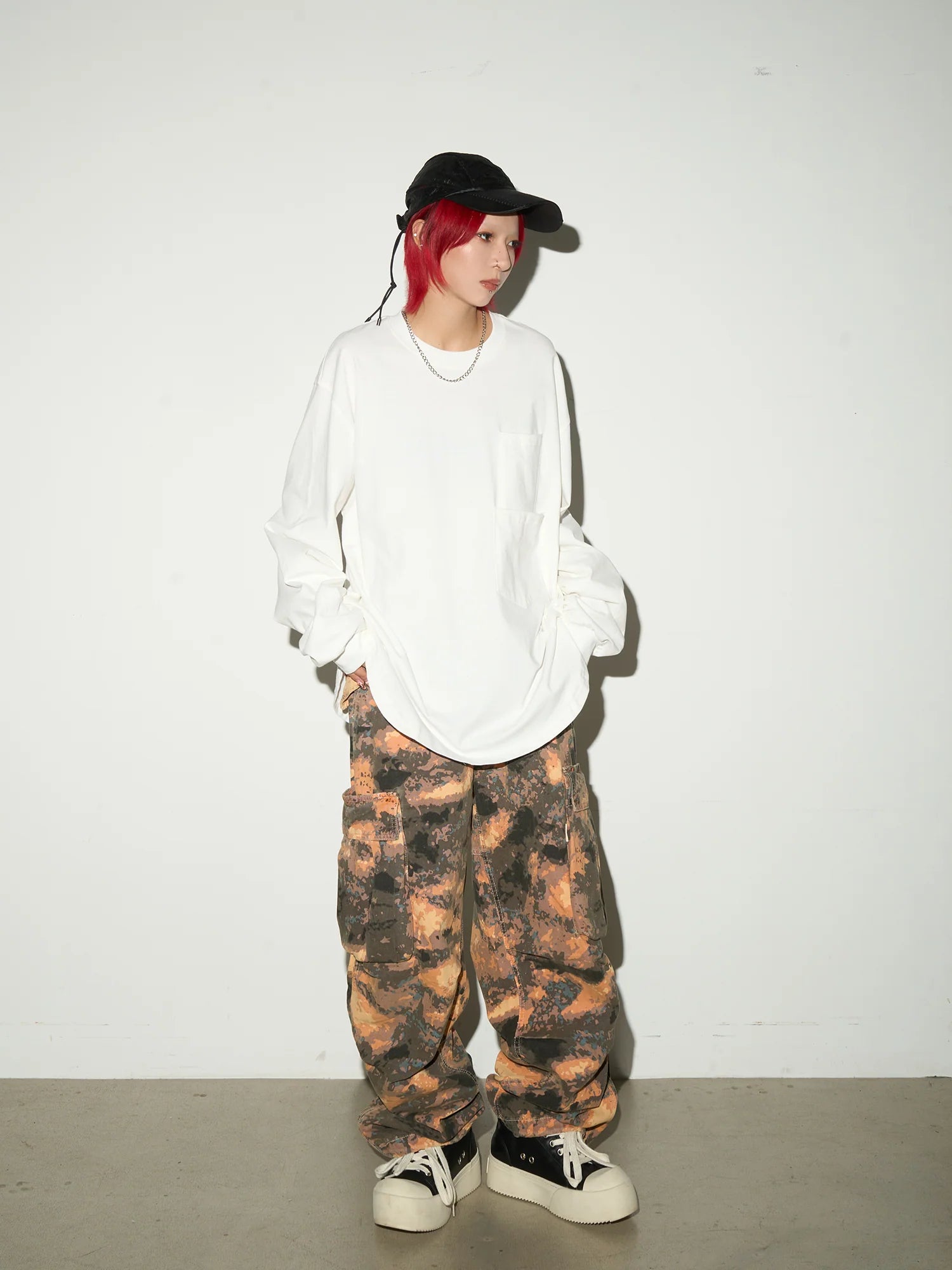 【MICHINNYON】Camouflage cargo pants