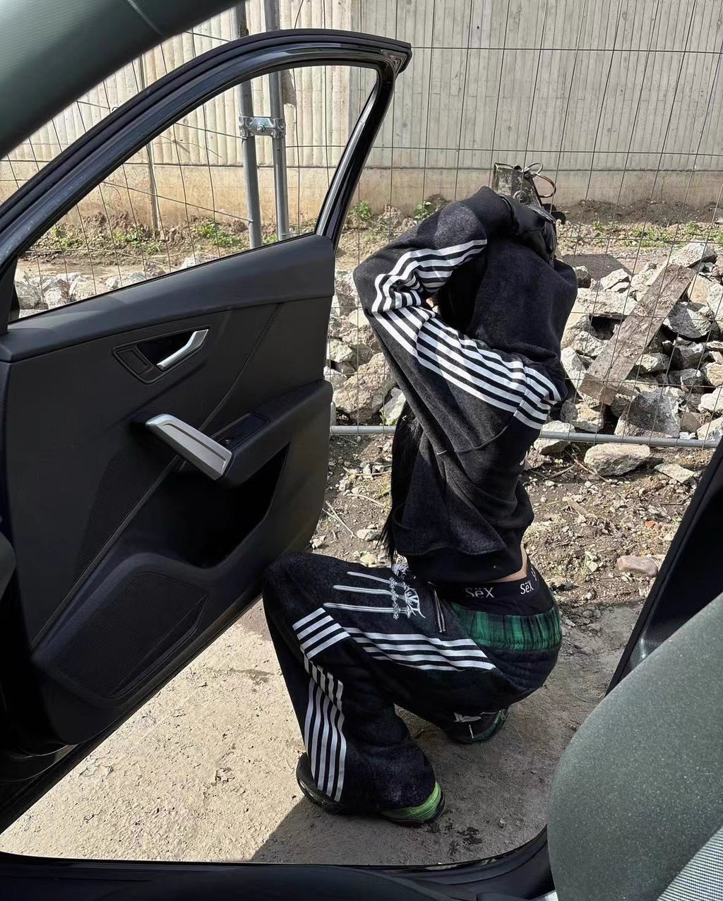 COZY WORLDWIDE ROYAL KNIGHT CLUB WAXED TRACKSUIT  BLACK Pants