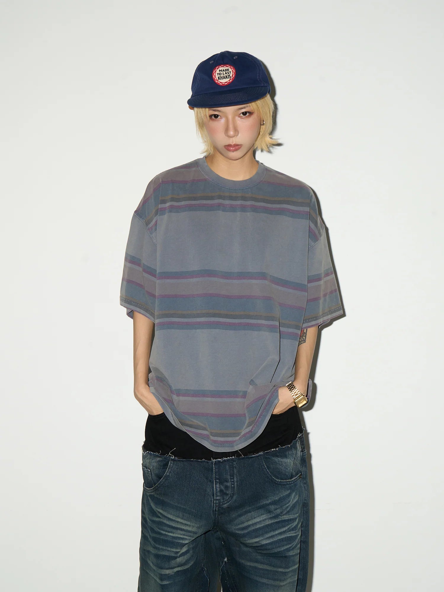 【MICHINNYON】Washed Design Tee