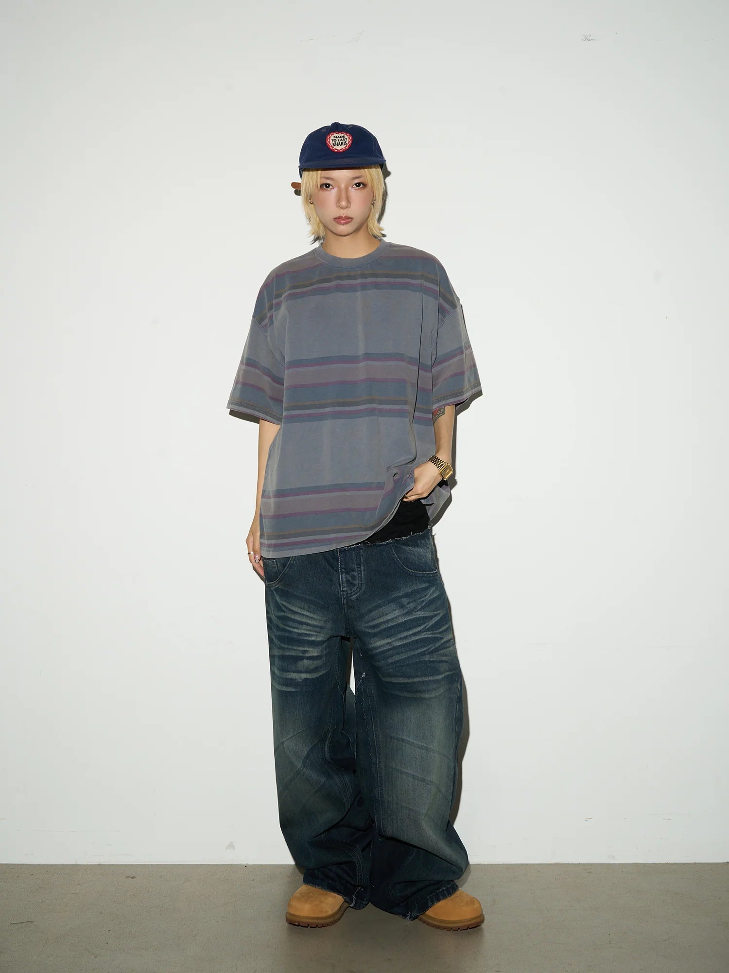 【MICHINNYON】Washed Design Tee