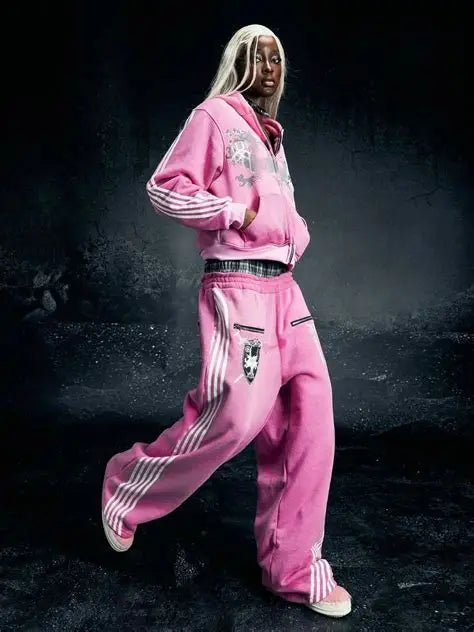 COZY WORLDWIDE ROYAL KNIGHT CLUB WAXED TRACKSUIT PINK