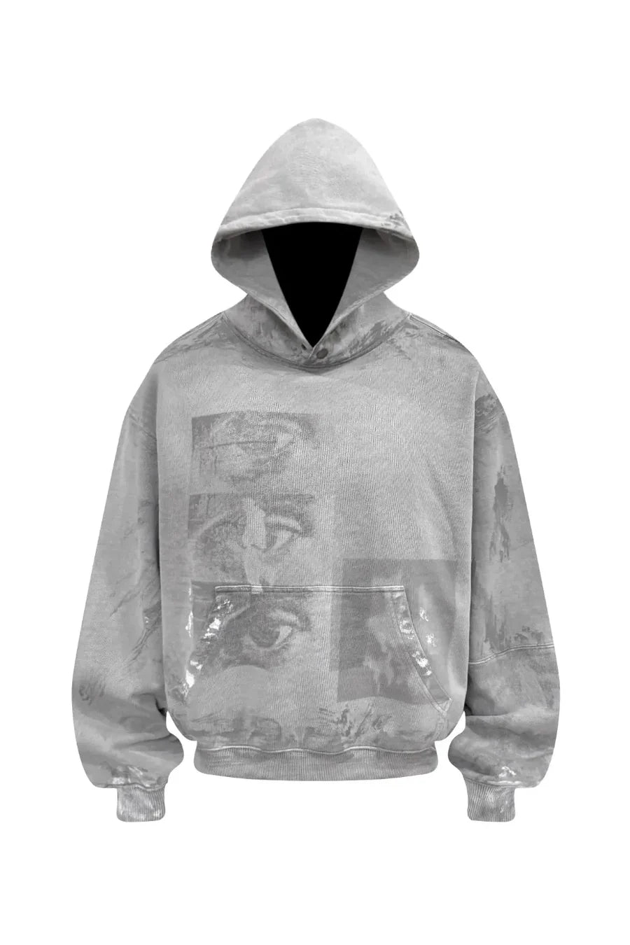 x FFF Soul's Eye Washed Distressed Spray Paint Over Dye Hoodie